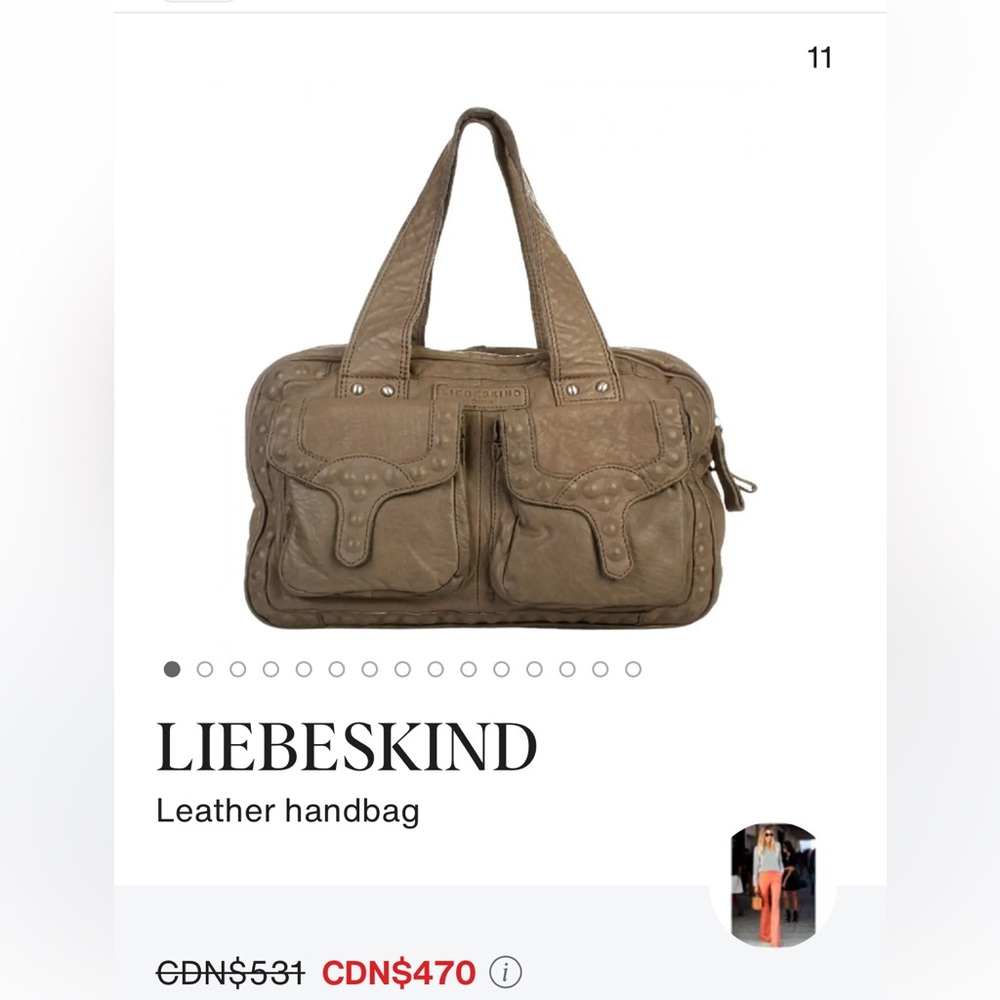 NWT Vintage Look Liebeskind Slouchy Leather Bag
